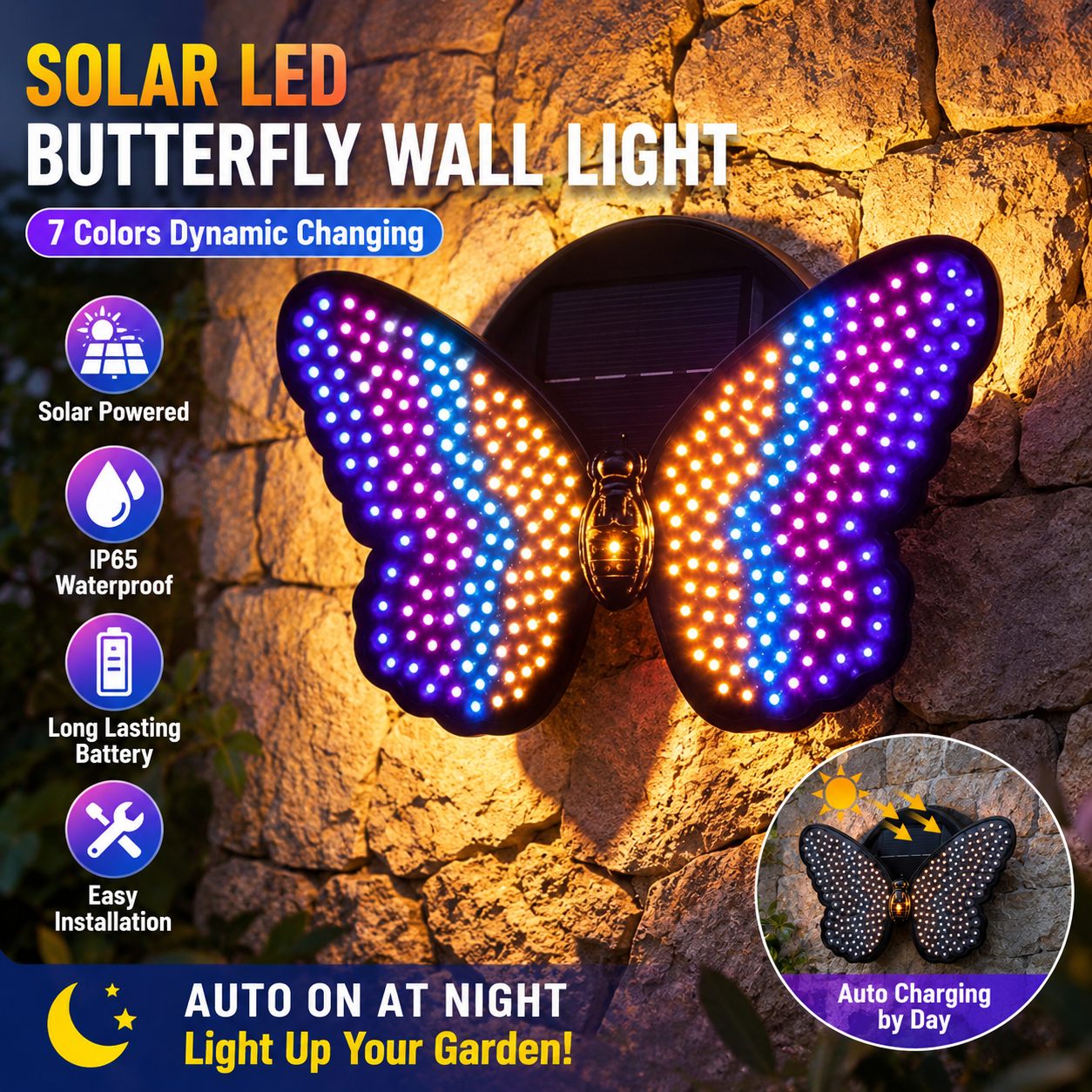 Durable Waterproof Solar LED O - Color Changing Outdoor recension och pris