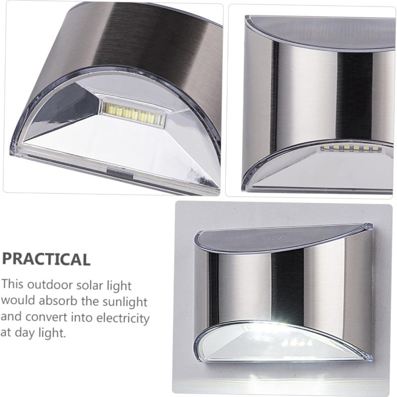 2Pcs Solar Garden Light Stainl - Outdoor Lighting Up And Down recension och pris