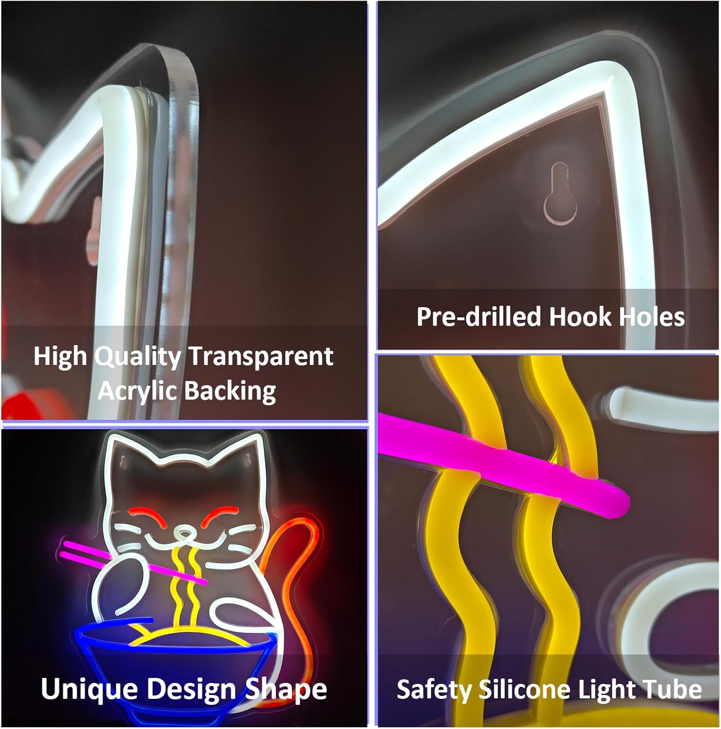 Lucky Cat Noodle LNeon Signs L - Outdoor Lighting For Store recension och pris