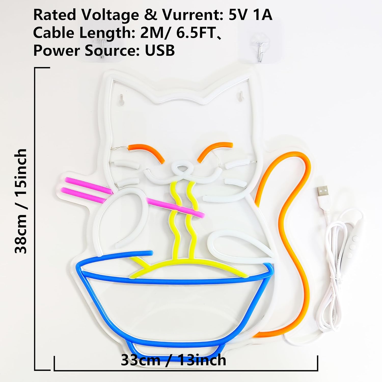 Lucky Cat Noodle LNeon Signs L - Outdoor Lighting For Store recension och pris