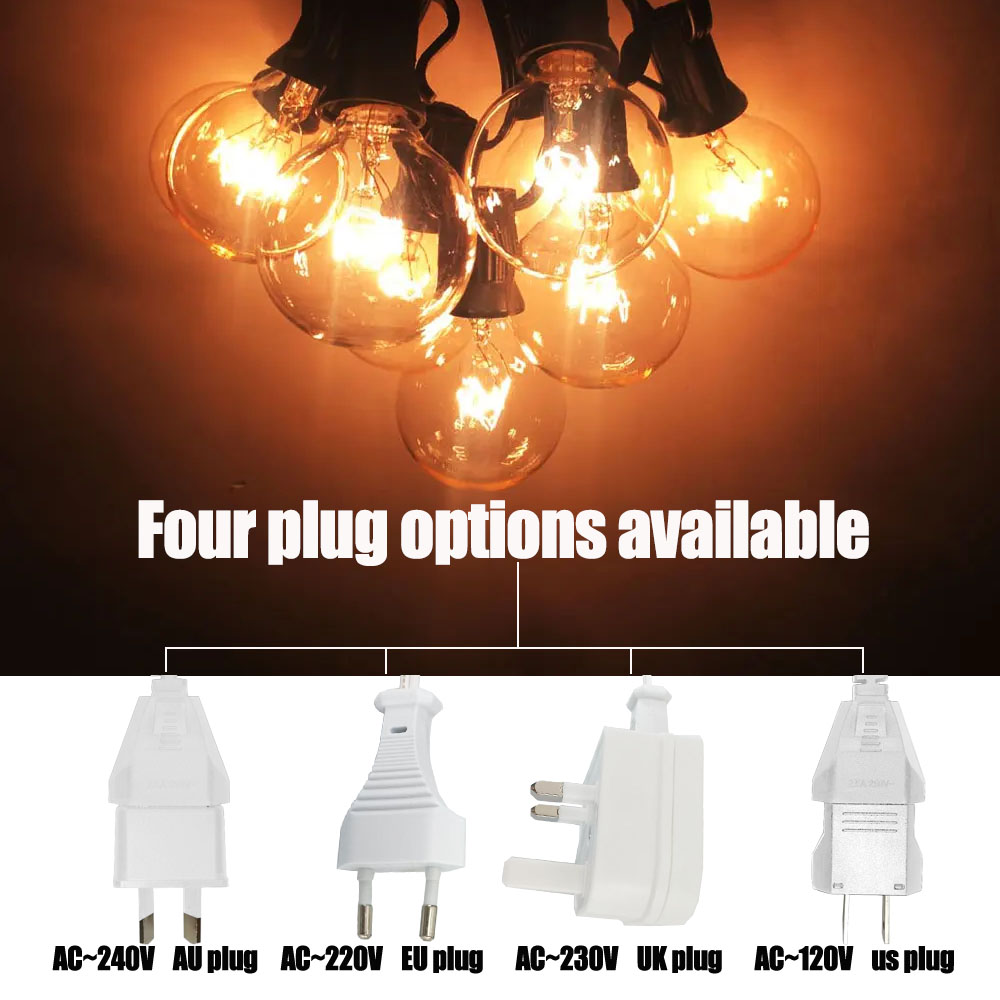 Vintage G40 Clear Bulb String  - Lighting Wedding Outdoor recension och pris