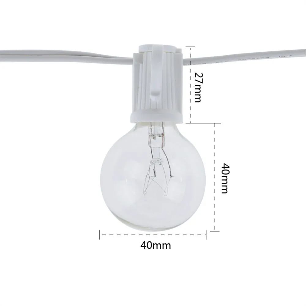 Vintage G40 Clear Bulb String  - Lighting Wedding Outdoor recension och pris