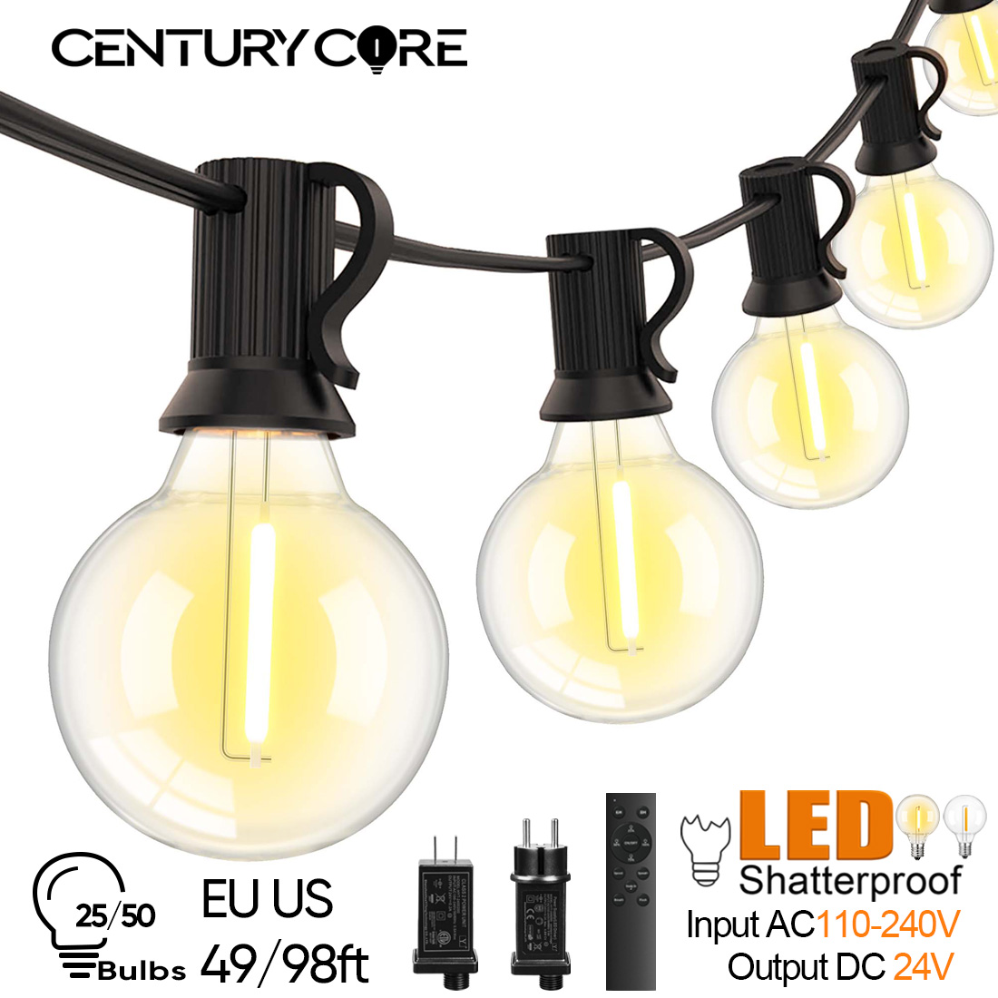 15M 30M Led G40 String Light 2 - Outdoor Lighting Year Round recension och pris