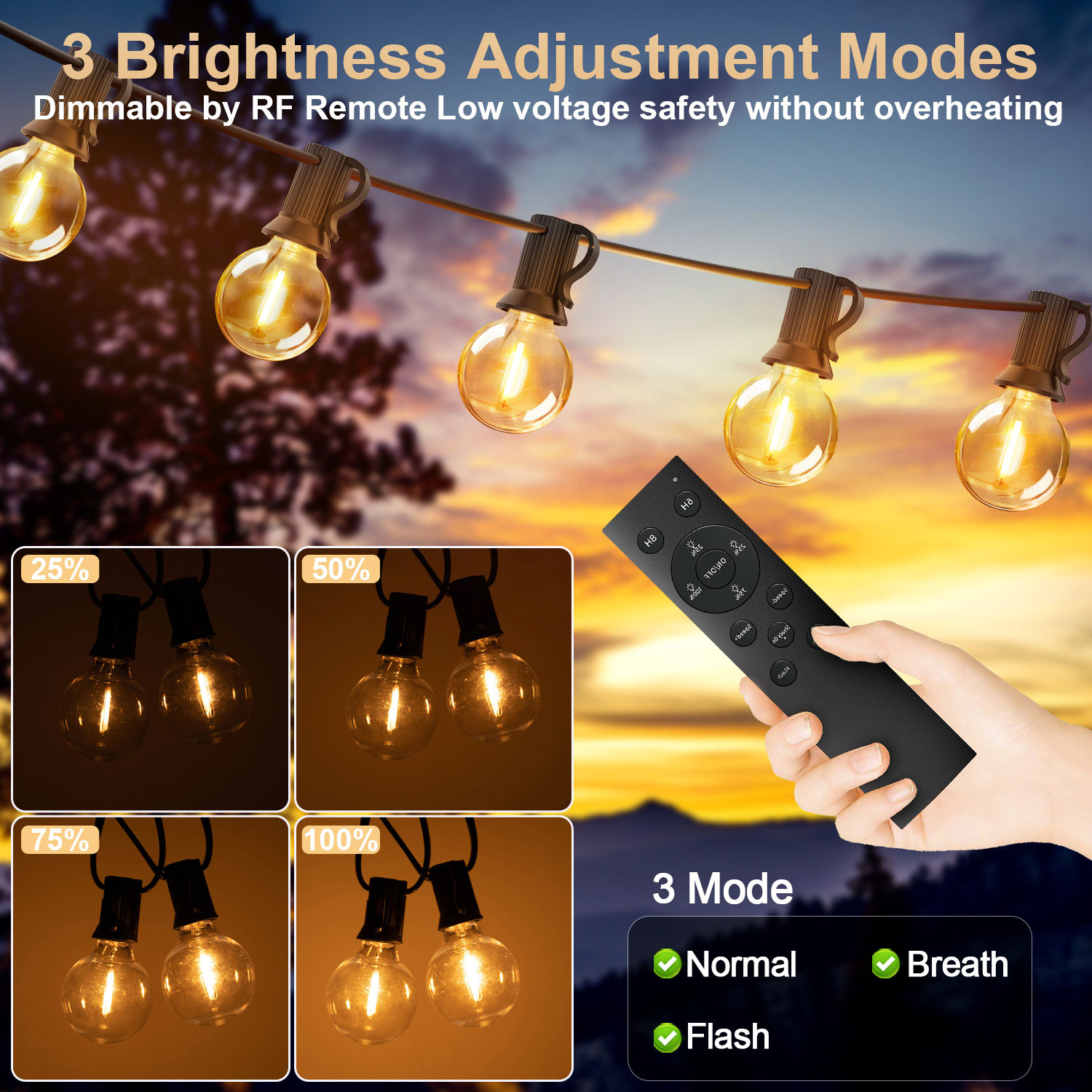 15M 30M Led G40 String Light 2 - Outdoor Lighting Year Round recension och pris