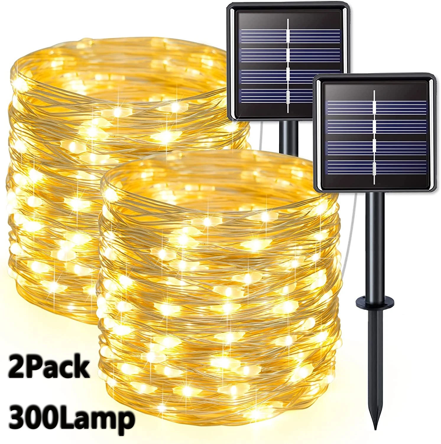 2 Pack Solar Fairy Lights 300L - Outdoor Lighting No Wiring recension och pris