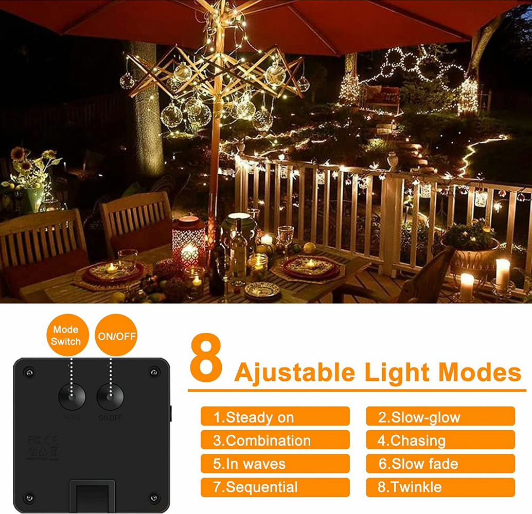 2 Pack Solar Fairy Lights 300L - Outdoor Lighting No Wiring recension och pris