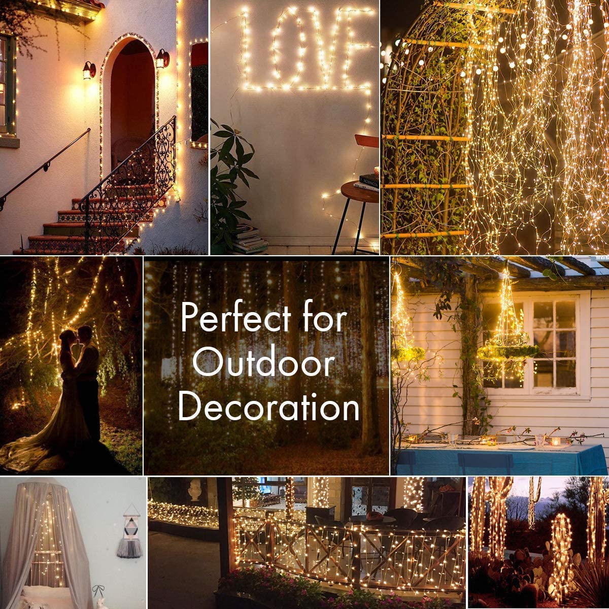 2 Pack Solar Fairy Lights 300L - Outdoor Lighting No Wiring recension och pris