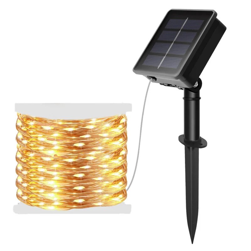 100 LED Solar Fairy Waterproof - Outdoor Lighting No Wiring recension och pris