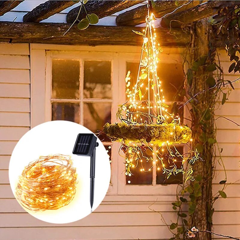 100 LED Solar Fairy Waterproof - Outdoor Lighting No Wiring recension och pris
