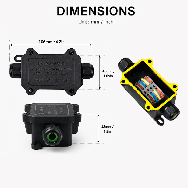 IP68 Waterproof Junction Box 2 - Outdoor Lighting Pole recension och pris