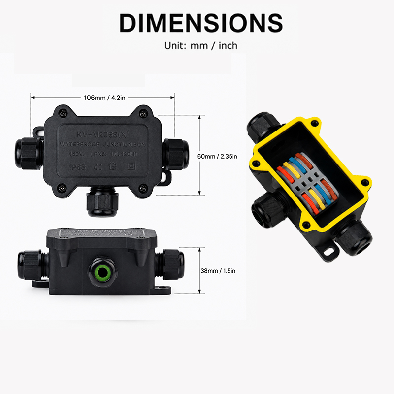 IP68 Waterproof Junction Box 2 - Outdoor Lighting Pole recension och pris