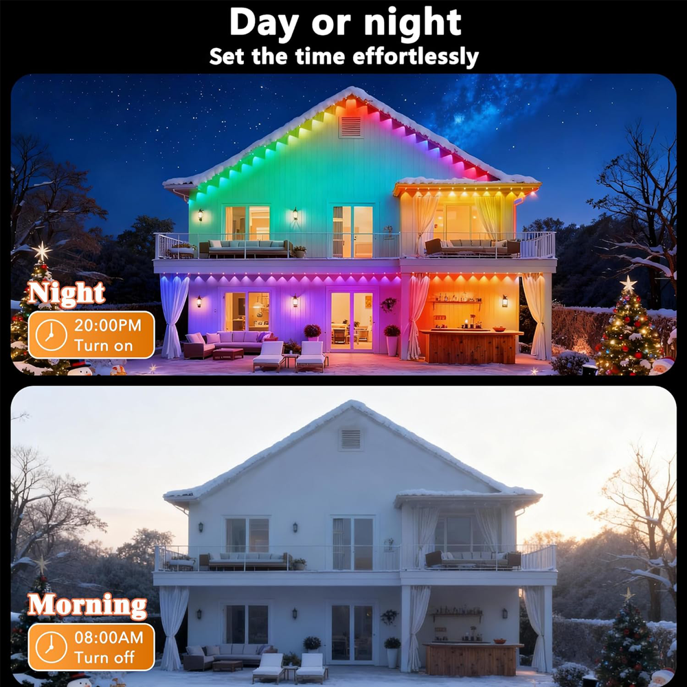 15M/30M Smart RGB Eave Lights  - Outdoor Lighting Year Round recension och pris