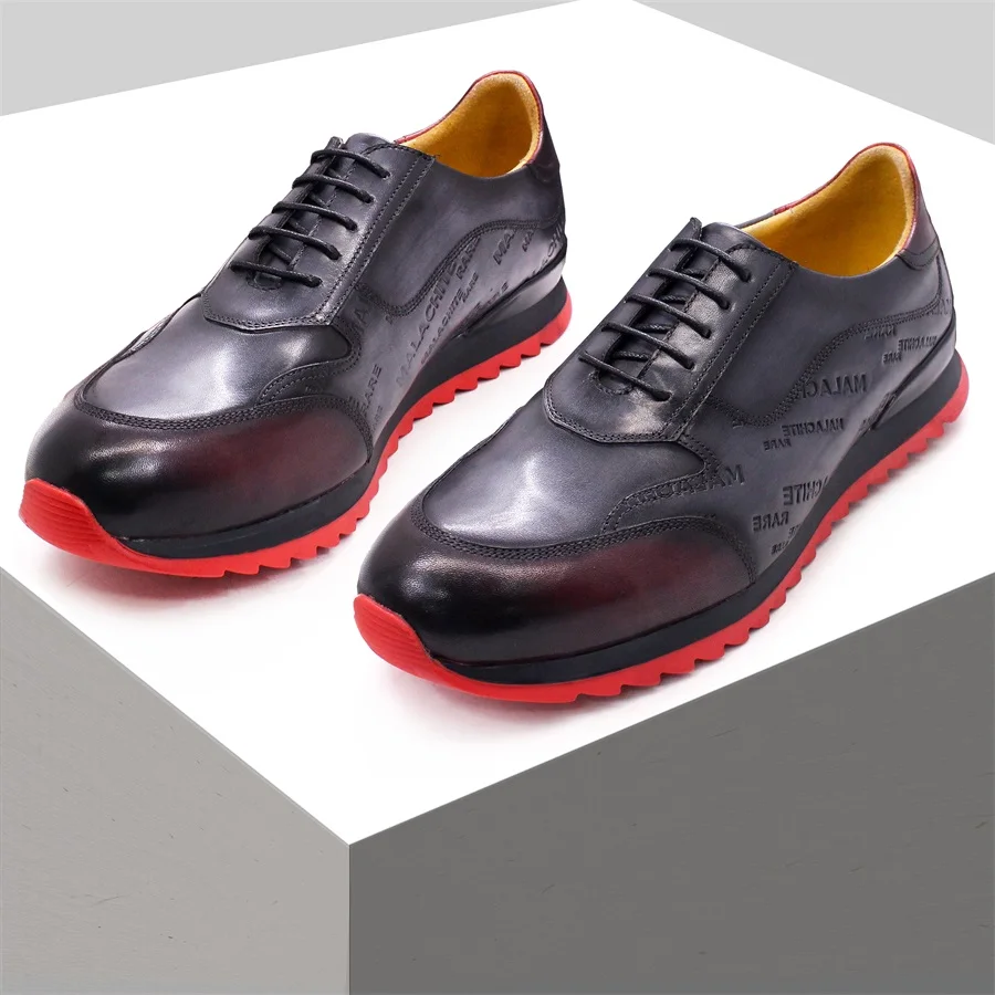 Men's High-End Leather Sneaker - Color Changing Outdoor recension och pris
