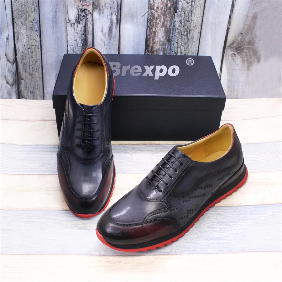 Men's High-End Leather Sneaker - Color Changing Outdoor recension och pris