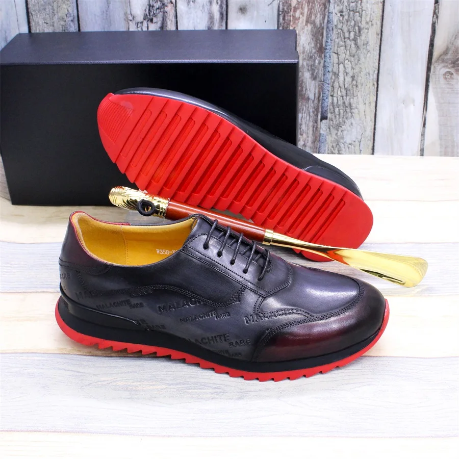 Men's High-End Leather Sneaker - Color Changing Outdoor recension och pris