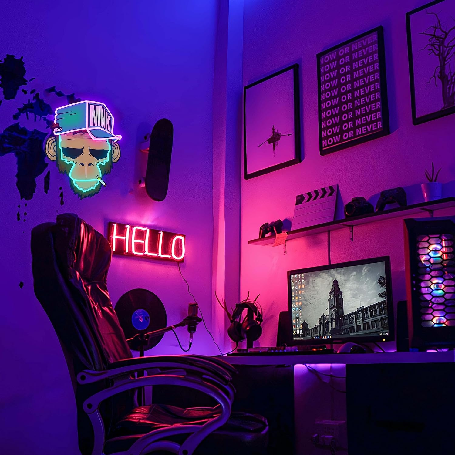 Cool Monkey with Hat Neon Sign - Outdoor Lighting Unique recension och pris