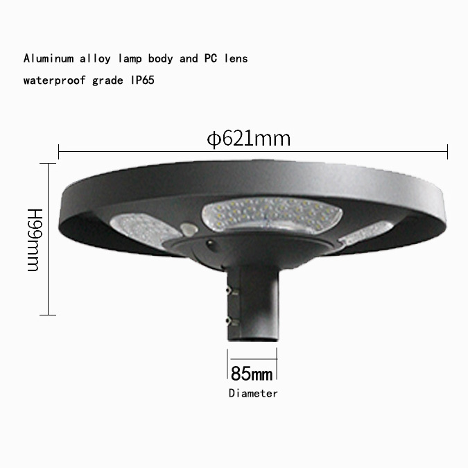 Waterproof IP65 UFO Solar LED  - Outdoor Lighting Pole recension och pris