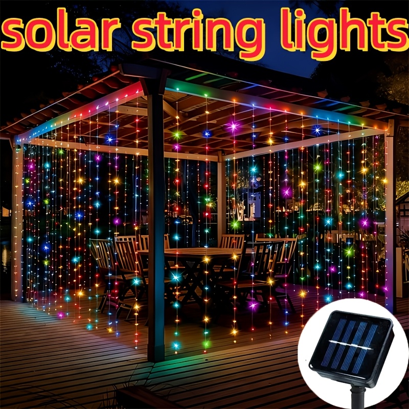 Solar LED Curtain Light Outdoo - Outdoor Lighting No Wiring recension och pris