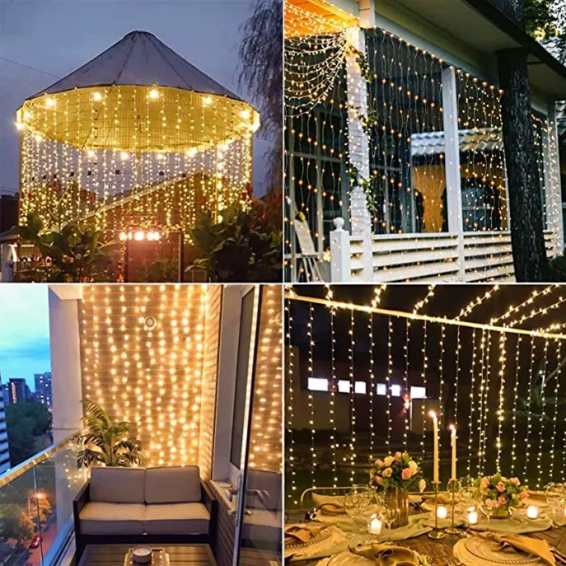 Solar LED Curtain Light Outdoo - Outdoor Lighting No Wiring recension och pris