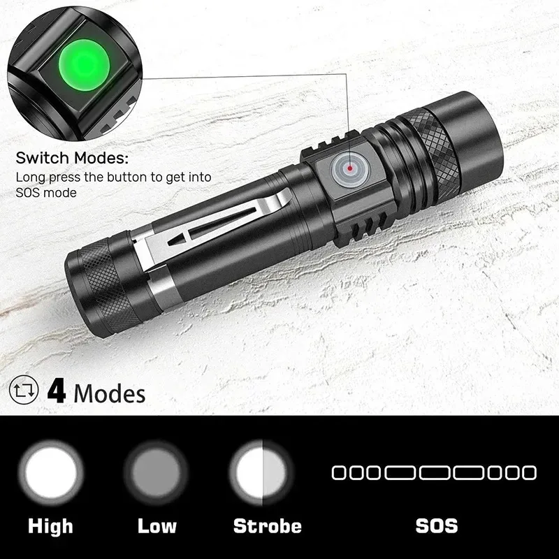 T6 LED Rechargeable Flashlight - Outdoor Lighting Lowes recension och pris