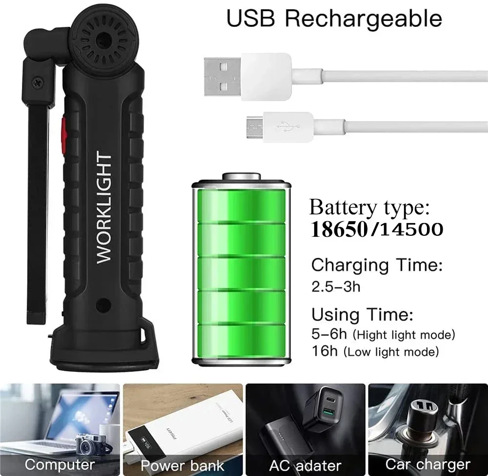 LED COB Flashlight USB Recharg - Outdoor Lighting Lowes recension och pris