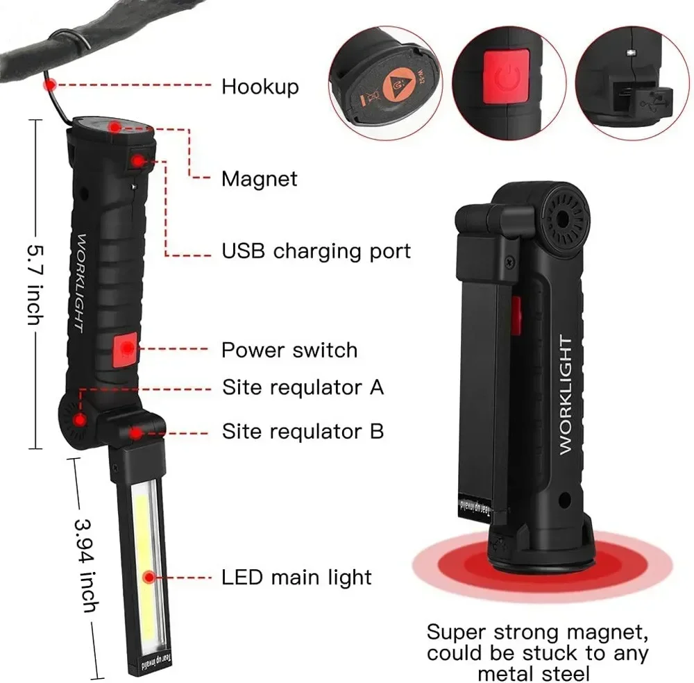 LED COB Flashlight USB Recharg - Outdoor Lighting Lowes recension och pris