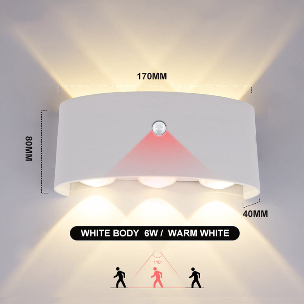 PIR Motion Sensor Wall Lamp AC - Outdoor Lighting Up And Down recension och pris