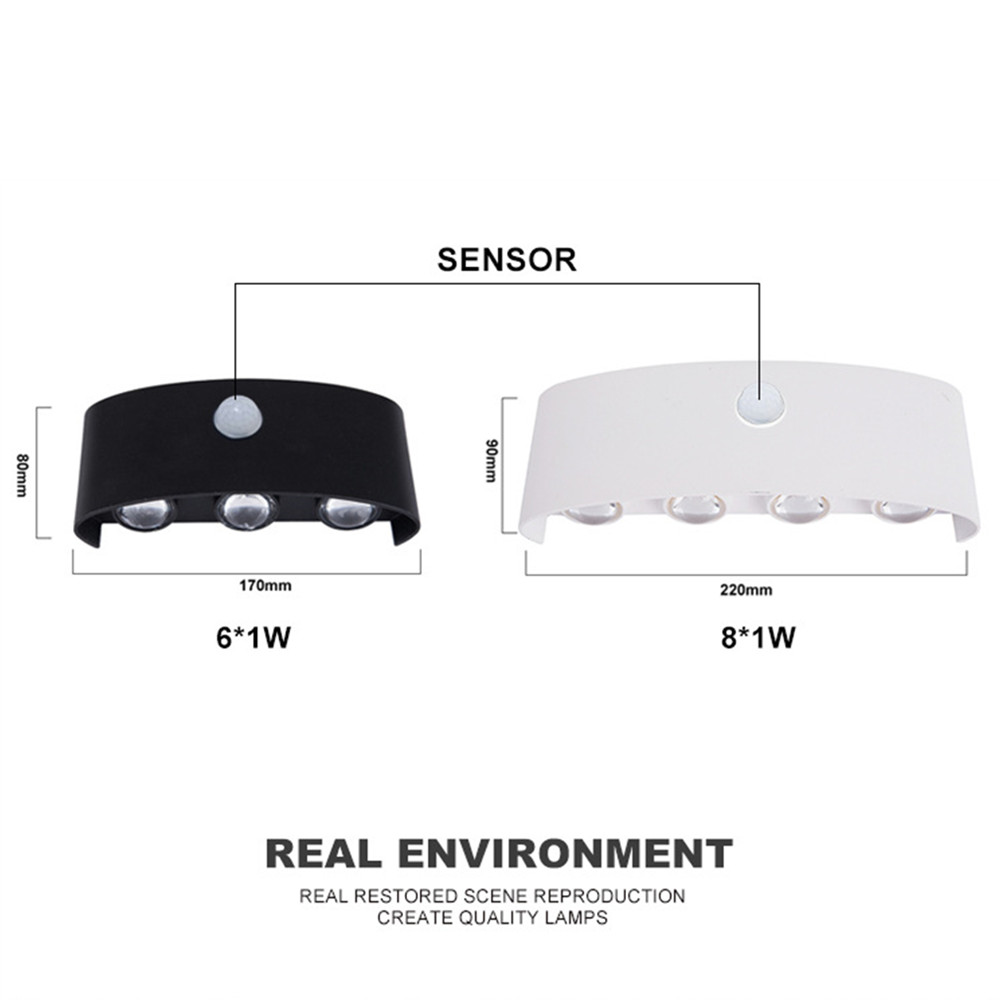 PIR Motion Sensor Wall Lamp AC - Outdoor Lighting Up And Down recension och pris