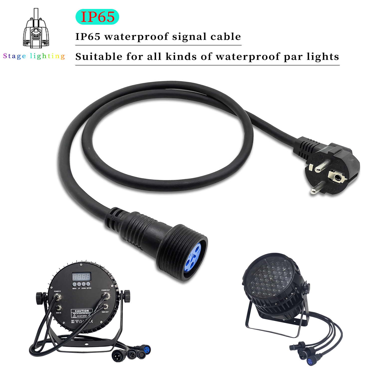 IP65 Waterproof Power Cord 3Pi - Outdoor Lighting Cable Uk recension och pris