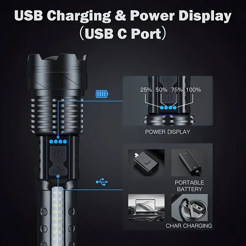 Powerful LED Flashlight Batter - Outdoor Lighting Pole recension och pris