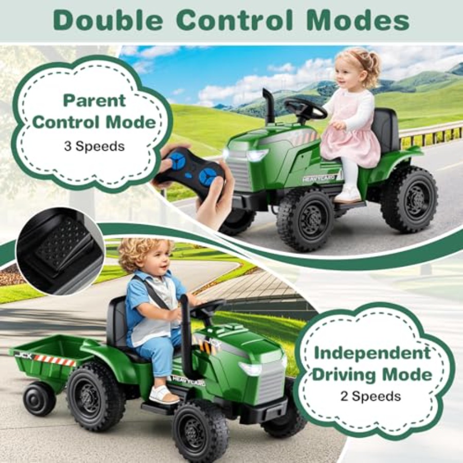 Ride on Tractor with Trailer f - Outdoor Lighting Remote Control recension och pris