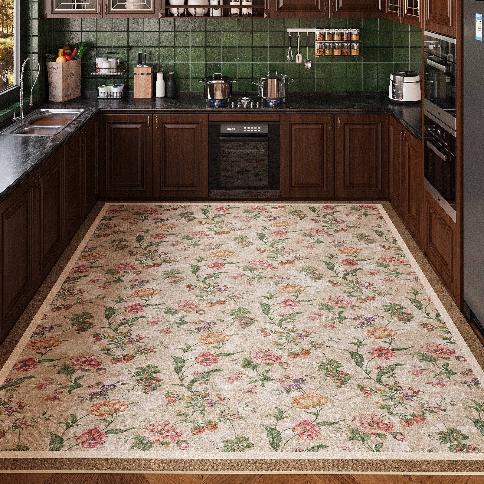 Floral Kitchen Mat Non-slip Ca - Outdoor Lighting Online recension och pris