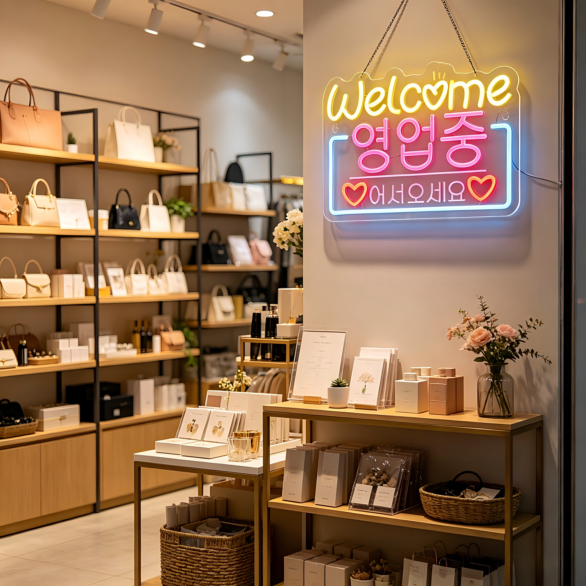 Korean Welcome on Sale Neon Si - Outdoor Lighting For Store recension och pris